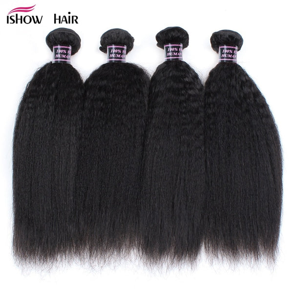 4 Brazilian Yaki Straight Bundles - Exotic Hair Shop