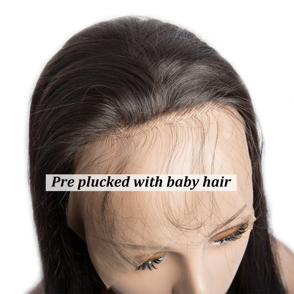 Brazilian Straight 360 Lace Frontal Wig with Pre-Plucked With Baby Hair - Exotic Hair Shop
