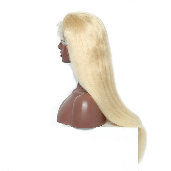 Brazilian Straight 360 Lace Frontal Wig in  Honey Blonde Color 613 - Exotic Hair Shop
