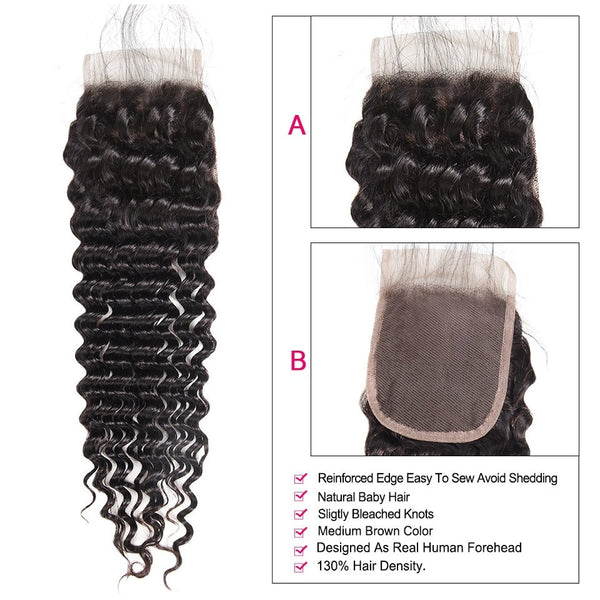 Indian Exotic Wave 4"x4" Lace Closure - Exotic Hair Shop