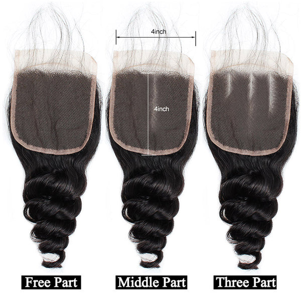 Malaysian Loose Wave 4"x4" Lace Closure - Exotic Hair Shop