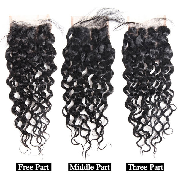 Indian Water Wave 4"x4" Lace Closure - Exotic Hair Shop