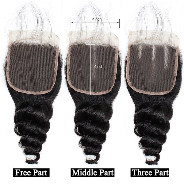 Brazilian Loose Wave Lace Closure 4"x4" - Exotic Hair Shop