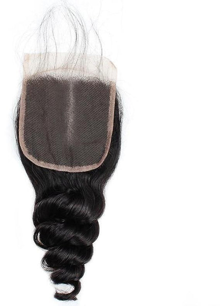 Indian Loose Wave 4"x4" Lace Closure - Exotic Hair Shop