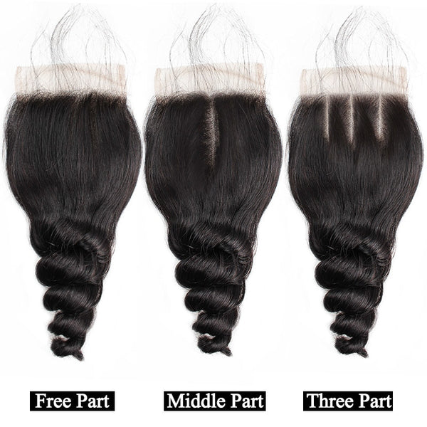 Indian Loose Wave 5"x5" Lace Closure - Exotic Hair Shop