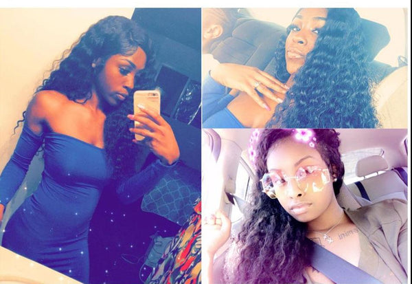 Brazilian Curly 360 Lace Frontal Wig with Pre-Plucked Baby Hair - Exotic Hair Shop