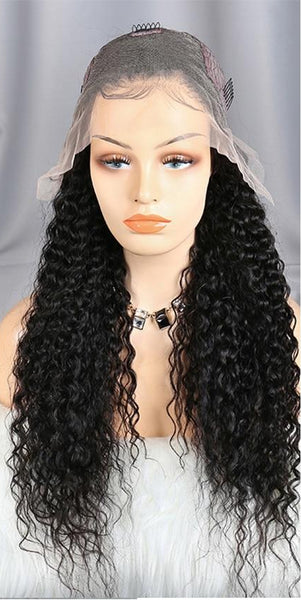 Swiss Lace Brazilian Water Wave Lace Front Wig - Exotic Hair Shop